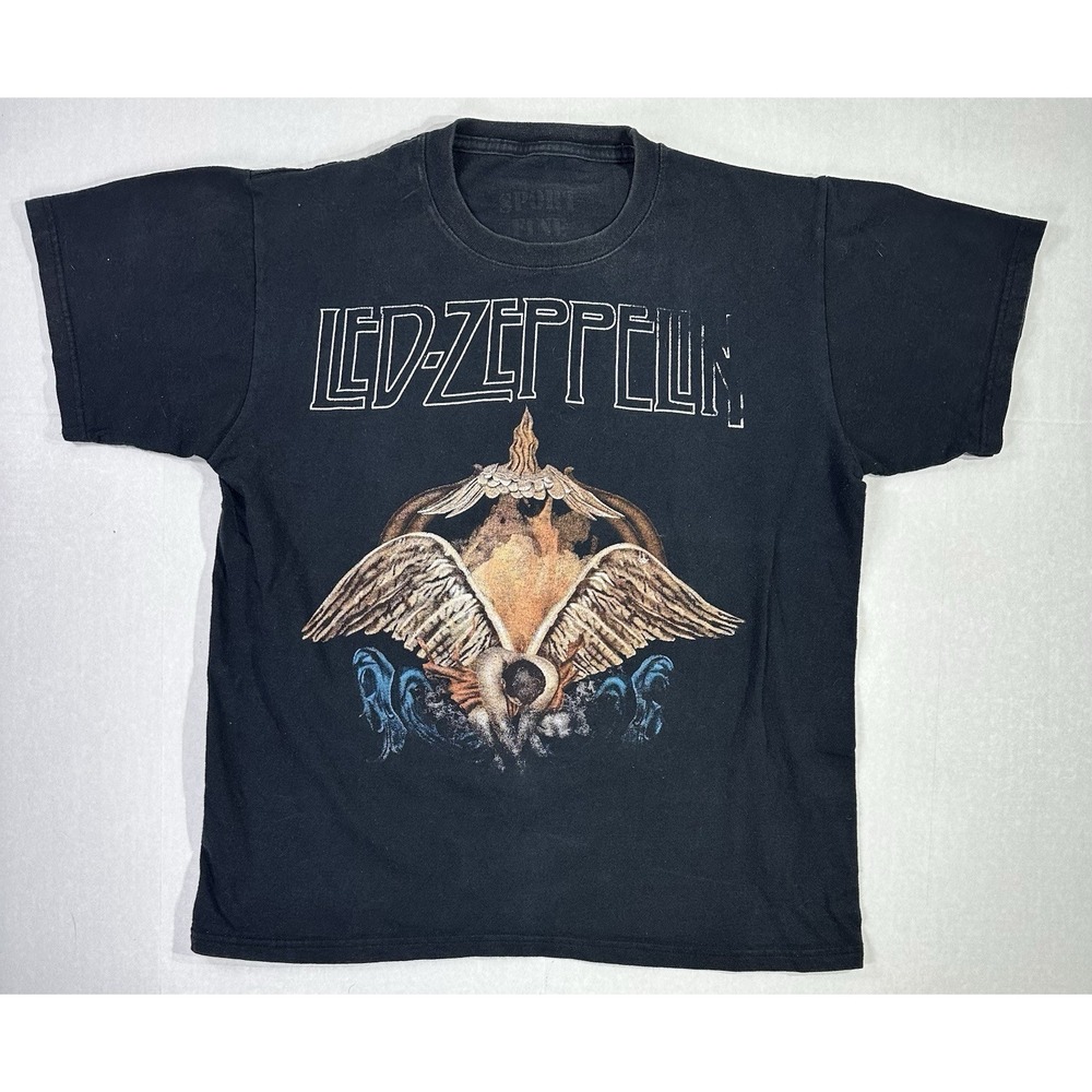 Led Zeppelin *Bootleg* Double Sided Band T-Shirt Black Rock Tee Sportline Tag L